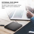 thumbnail image 3 of Lecteur Cd Dvd Externe avec Étui Usb 3.0 Lecteur Optique Portable Slim Lecteur Cd Rw Rom Réécrivain Haute Vitesse pour Air Pro Ordinateur Portable Pc Portables, 3 of 8