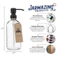 thumbnail image 2 of Clear Glass Pint Jar Soap and Lotion Dispenser with Metal Pump (Black), 2 of 5