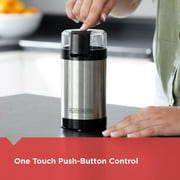 BLACK+DECKER Coffee Grinder, One Touch Push-Button Control, Stainless Steel CBG110S