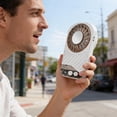 thumbnail image 6 of Handheld Portable Neck Fans, High Speedss Hand held Fan with Strong Airflow, Personal Fan for Travel Essentials LCD Digital Display, Ultra Quiet Fans for Travel Essentials, 6 of 7