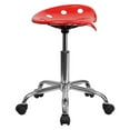 thumbnail image 3 of Vibrant Red Tractor Seat and Chrome Stool, 3 of 9