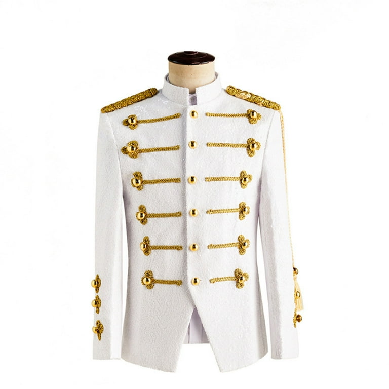 Prince Charming Jacket White Mens Costume Prince Charming Jacket White Mens Costume