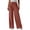 Red, variant on Women's High Waisted Wide Leg Pants Casual Pleated Palazzo Trousers Loose Fit Straight Leg Lounge Pants with Drawstring and Pockets