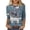 Multicolor, variant on LYXSSBYX 3/4 Length Sleeve Womens Tops Women's Fashion Casual Color Block Printing Round Neck 3/4 Sleeve T-shirt Tops Blouse