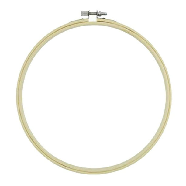 Bastidor de bordado de bambú para coser y punto de cruz, redondo, con tornillos ajustables 15 cm 6 pulgadas