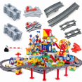 thumbnail image 2 of Big Size Building Block Train Tracks Traffic Straight Track Rail Bridge DuploLG Accessories Bricks Educate Toys For Children Gif SH-25PCS, 2 of 6