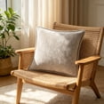 thumbnail image 6 of Zynviq 18x18inch Decorative Pillow Covers Beige Couch Pillow Covers Solid Color with Zipper Polyester Square, 6 of 6