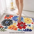 thumbnail image 6 of Ethnic Spring Floral Doormat Outdoor Entrance 18"x30", Summer Colorful Botanical Absorb Moisture Dirt Door Mats, Non-Slip Rubber Backing Floor Mats Indoor, Low-Profile Front Door Rugs, 6 of 9
