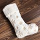 thumbnail image 4 of Medias navideñas de lujo, medias navideñas de peluche con copos de nieve y lentejuelas de piel sintética para decoraciones navideñas con temática de ensueño de nieve invernal, incluye anilla para, 4 of 8