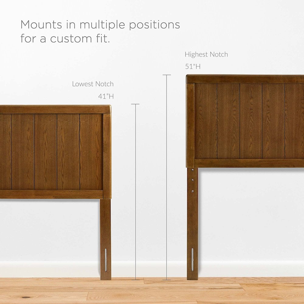 Modway Robbie Full Modern Rubberwood and MDF Headboard in Walnut