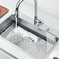 thumbnail image 2 of TIELUTT Sick Rack | Corner Rack | Drainer Rack Organizer Triangle Drain Rack Roll up Dish Rack Extra Large Learning Foldable Adjustable Kids the Kitchen Dish Rack Countertop Dish Drainer Rack Small 厨, 2 of 7