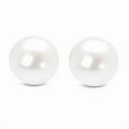 thumbnail image 2 of 14K White Gold Round Freshwater Akoya Cultured 5-5.5MM Pearl Stud Earrings AAA+ Quality, 2 of 6