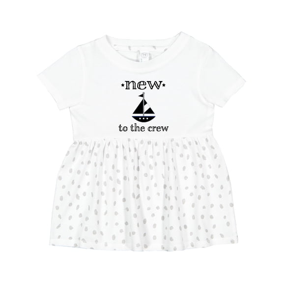 Inktastic New to the Crew Newborn Girls Baby Dress