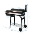 thumbnail image 5 of Portable BBQ Charcoal Grill for Patio, 24.4'' Charcoal Grill with Wood Shelf, Cooking Grate Charcoal Grill w/Temperature Gauge and Metal Grate, Premium Cooking Grate for Steak Chicken, Black, S5868, 5 of 10