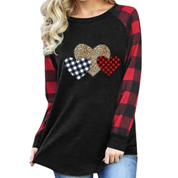 leopard buffalo plaid long sleeve blouse