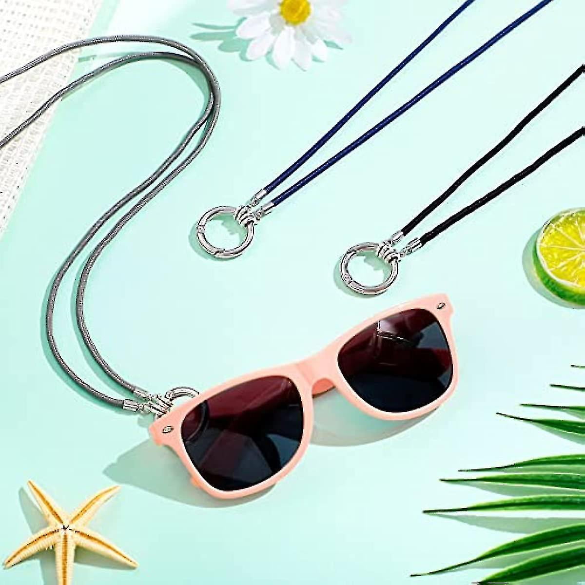 3 Pcs Eyeglass Necklace Holder Ring Glasses Holder Strap Chain Eyeglass Holder Necklace Glasses Necklace Stainless Steel Eyeglass Loop Holder Reading Walmart