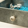 thumbnail image 3 of Set of six Crackle chrome ceramic knobs by Trinca-Ferro, 3 of 7