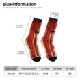 thumbnail image 2 of Pofeuu Silhouette Trumpet Red Art Print Crew Socks, Adult Running Hiking Socks for Youth and Adult, 2 of 6