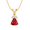 Gold, variant on Trillion Cut Garnet Rose Gold Plated V-Bale Solitaire Pendant Gift For Easter || Ali Baba Jewellery