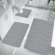 thumbnail image 5 of Juego de 3 alfombras de baño, paquete de 3 alfombrillas de espuma antideslizantes, ultrasuaves y absorbentes, lavables a máquina para un secado fácil, alfombrillas universales para inodoro y, 5 of 8