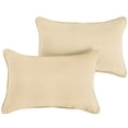 thumbnail image 5 of Sunbrella Sorra Home  Canvas Antique Beige Corded Indoor/ Outdoor Pillows (Set of 2) 16 in x 26 in, 5 of 5