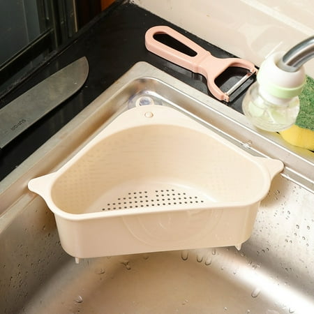 

Goodhd Triangle Storage Holder Multifunctional Drain Shelf Storage Sucker Kitchen Rack
