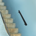 thumbnail image 5 of 3FT Stair Railing Metal Hand Rails, Square Tube Grab Bar for Indoor & Outdoor Steps, Non-Slip Wall Mount Staircase Handrail, 220lbs Load, Stainless Steel Modern Hand Railings (Black, 3 FT), 5 of 11