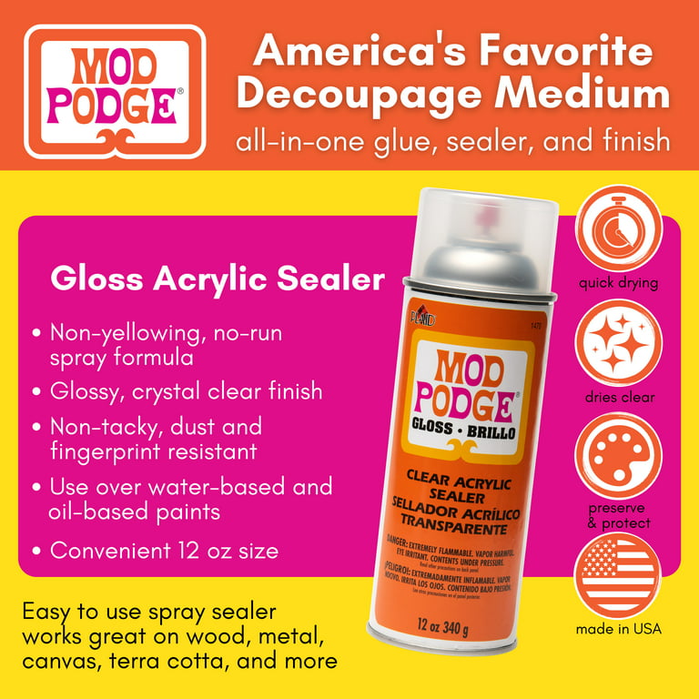 Mod Podge 12oz Clear Acrylic Sealer Gloss : Target