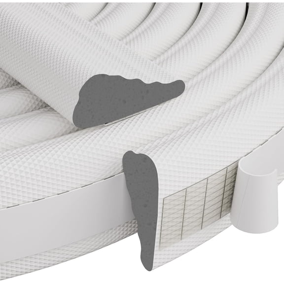 118 Inch Wedge-Shape Weather Stripping Door Seal,Windows and Doors Insulation for Winter,Self Adhesive Insulation Tape for Exterior Front Door,Noise Cancelling,Draft Seal Blocker,White