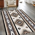 thumbnail image 3 of Brown Boho Living Room Rug 4x6 Washable Area Rug for Bedroom, Non-Slip Dining Room Rugs Southwestern Ethnic Aztec Retro Geometric Indoor Carpet for Kitchen Entryway Office Nursery Laundry, 3 of 9
