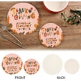 thumbnail image 4 of SKYSONIC 2 pcs Thanksgiving Happy Alphabet Pot Holders Trivets, Heat Resistant Trivets,Turkey Pies Pumpkins Cotton Thread Weave Mats for Hot Pads Pans Pot Bowl Teapot, 4 of 7