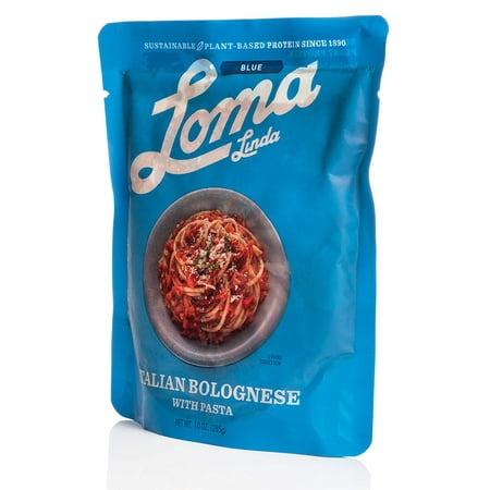 Loma Linda Blue - Plant-Based Complete Meal Solution - Heat & Eat Italian Bolognese (10 oz.) (Pack of 3) -