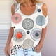 thumbnail image 2 of Elegante mujer cuello redondo impresión manga corta camiseta blusa Tops sudadera OAVQHLG3B Store lin121212, 2 of 5