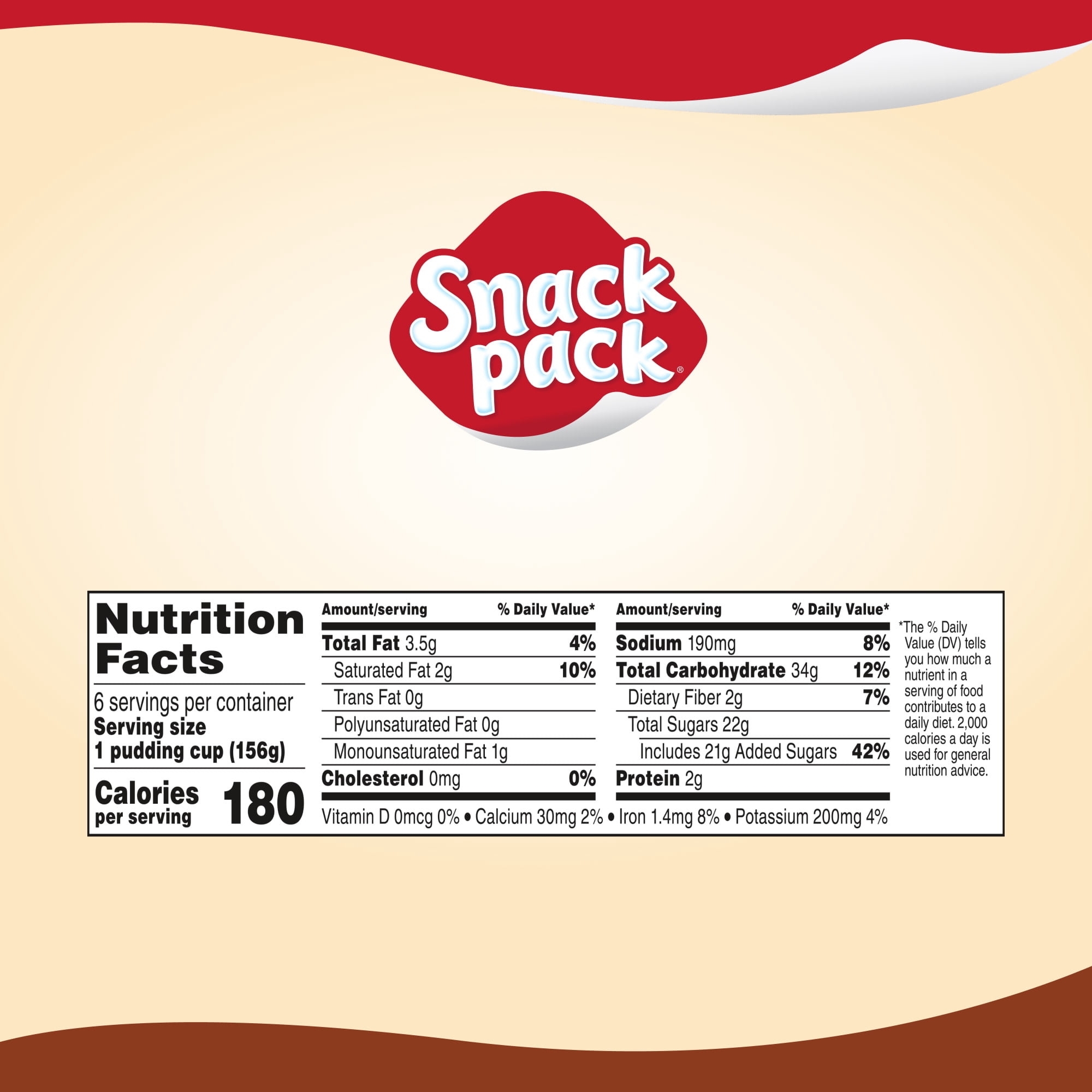 Snack Pack Super Size Chocolate Pudding, 5.5 oz Pudding Cups, 6 Count