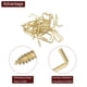 thumbnail image 4 of Ganchos en ángulo recto Uxcell, 50 piezas, ganchos en forma de L de 7/8" atornillables, ganchos de metal en ángulo recto, dorado, 4 of 7
