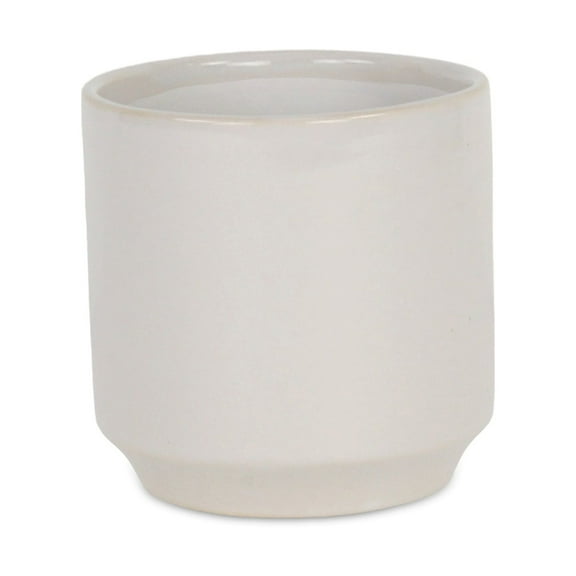 Cheungs Elegora Straight Side Solid Color Ceramic Pot - Off White Medium