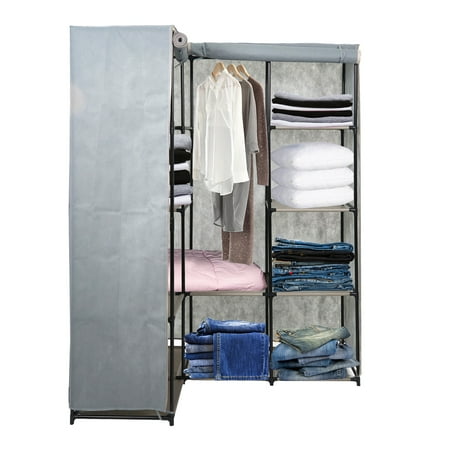 Karmas Product Portable Wardrobe Closets Organizer Cloth Closet Karmas Product Portable Wardrobe Closets Organizer Cloth Closet Shelves L Shape Non Woven Fabric Cover E Saving Clothes Perfect For Bedroom