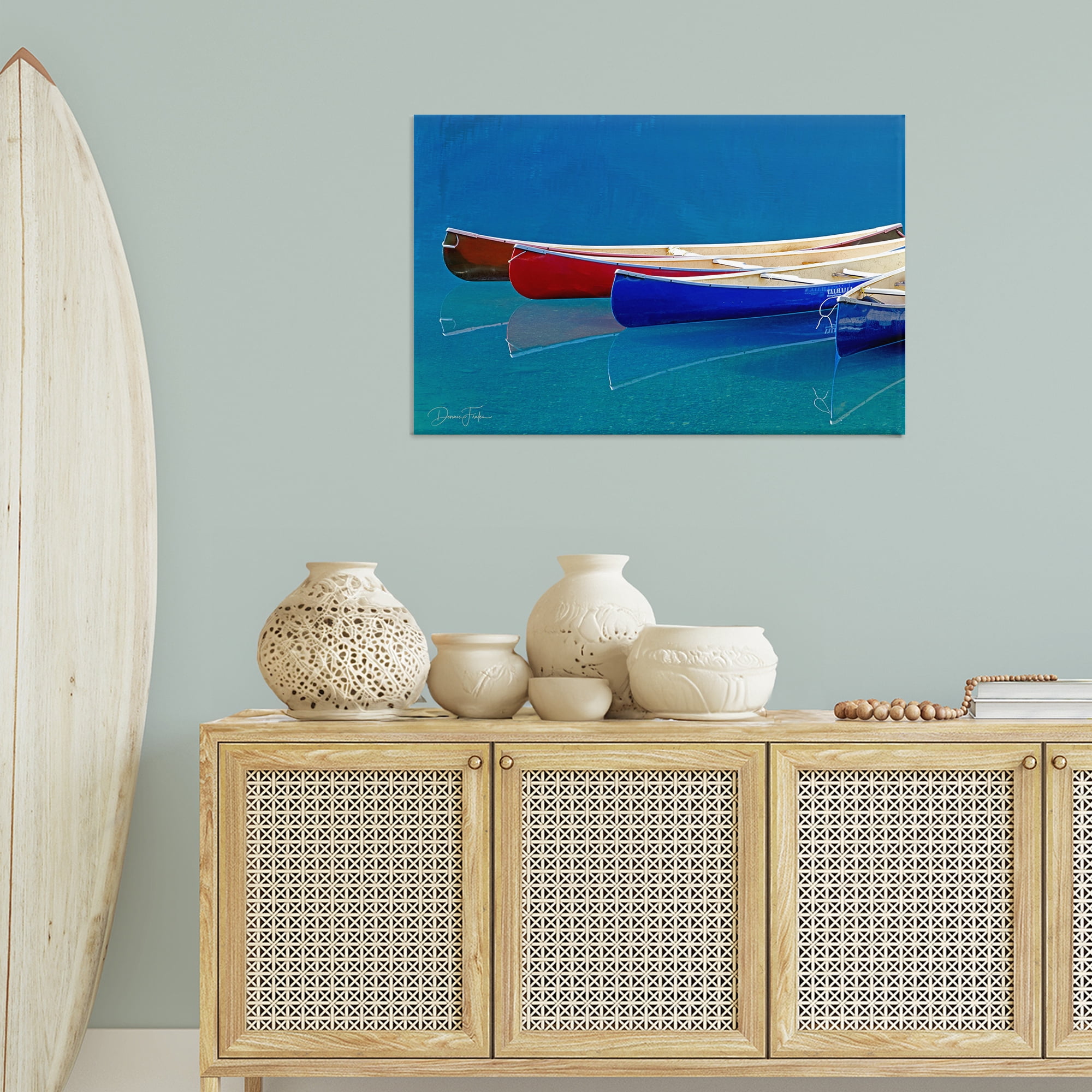 Stupell Industries Various Canoe Boats Transportation Photography Wrapped Canvas Art Print Wall Art, 36 x 24