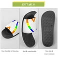 thumbnail image 7 of GZHJMY Stylish Slides for Women Men, Hand Drawing Heart Shape in Rainbow Colours Soft Flexible Slip-on Sandals Slippers, 7 of 7