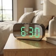 thumbnail image 2 of Unique Bargains Mirror Alarm Clock with Big Numbers for Heavy Sleepers 5.1" x 1.4" x 2.6", 2 of 7