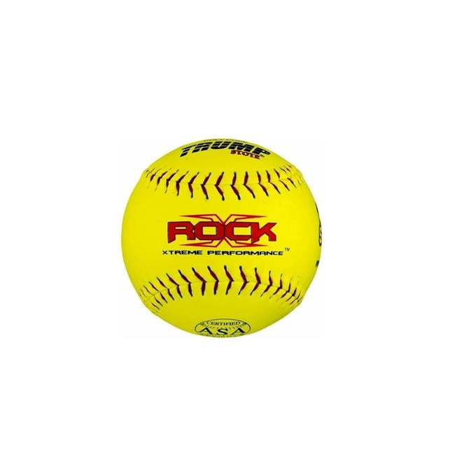 Starfrit The Rock Trump X-ROCK-RP-ASA-Y Series Composite Leather Softball, Yellow, 12"