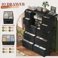 thumbnail image 5 of Black Tall Dresser with Fabric Drawers for Bedroom 38"W x 48.1"H Dresser & Chests of Drawers for Living Room, 5 of 10