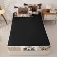 thumbnail image 4 of Erosebridal Vintage Western Patchwork Pattern Zipper Full Size Comforter Sets with Fitted Sheet and 2 Pillowcases,Retro Cowboy Print Zipper Bedding Set,Brown Beige Black,Black Reversible, 4 of 6