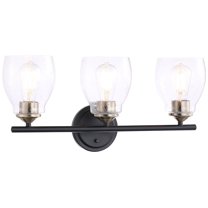 Winsley 3-Light Bathroom Vanity Light in Coal and Stained Brass