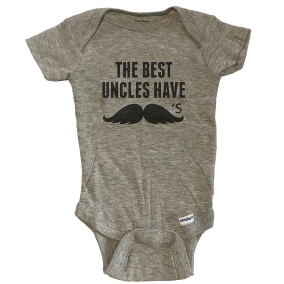Mustaches Baby Bodysuit - The Best Grandpas Have Mustaches Baby Bodysuit - Grey