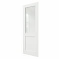 thumbnail image 3 of 24" x 80" Half Panel Frosted Glass Interior Door Slab, Solid Core Door Panel as Barn Door, Pocket Door, French Door, Prehung Door - as Panty Door, Closet Door, Pre-finished & Paintable, White, 3 of 9