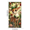 thumbnail image 3 of Christmas Door Curtain – Santa Claus Snowman Reindeer Polyester Hanging Door Cover for Home Party Holiday Decoration, 3 of 5