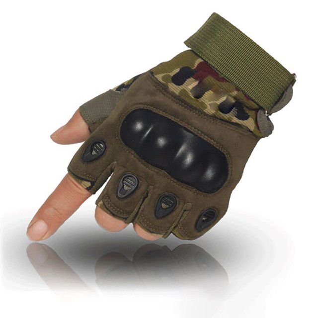 Guantes tácticos para la policía de caza guantes de caza guantes tácticos militares Guantes de medio dedo para hombre, guantes tácticos militares para exteriores, deportes, tiro, caza, Airsoft, motoci