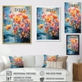 thumbnail image 4 of Designart "Multicolored Ferns composition VIII" Floral & Botanical Floater Framed Wall Art Print, 4 of 7