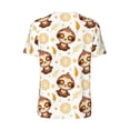 thumbnail image 2 of Daiia Sloth Yoga Mens Baseball Jersey Button Down Shirts Short Sleeve Sports Uniforms-Small, 2 of 9